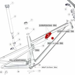 BMC Support D'amortisseur Top Tube Fourstroke 01 MY2023 - 30004134