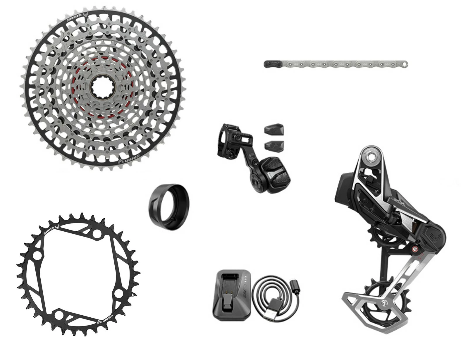 SRAM Groupe Complet XX T-TYPE EAGLE E-VTT 104 BCD 12v 36 Dents 10-52 Sans Manivelles 3 SRAM Groupe Complet XX T-TYPE EAGLE E-VTT 104 BCD 12v 36 Dents 10-52 Sans Manivelles