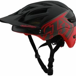 TROY LEE DESIGNS A1 MIPS Casque De VTT Noir/rouge -Vélos électriques Soldes Magasin troy lee designs a1 mips casque de vtt noirrouge 2