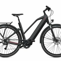 VTC Électrique O2FEEL ISwan Adventure Boost 6.1 Trapèze - 540 Wh Couleur Noir Taille Cadre 45 (S)